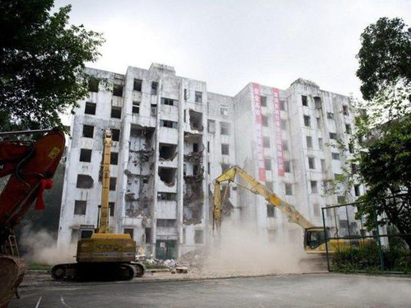 使用海沙的建筑物，墻體受損嚴(yán)重